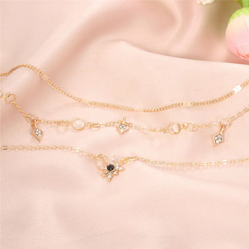 Trending  Multilayer Crystal Pendant Necklace 