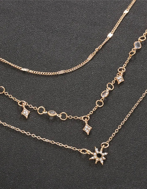 Load image into Gallery viewer, Trending  Multilayer Crystal Pendant Necklace 
