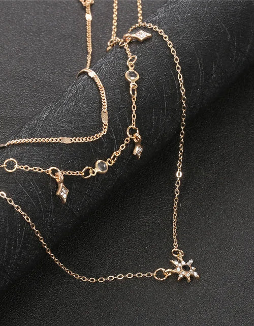 Load image into Gallery viewer, Trending  Multilayer Crystal Pendant Necklace 
