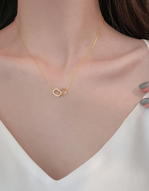 Load image into Gallery viewer, Stylish Double Circle Pendant Necklace
