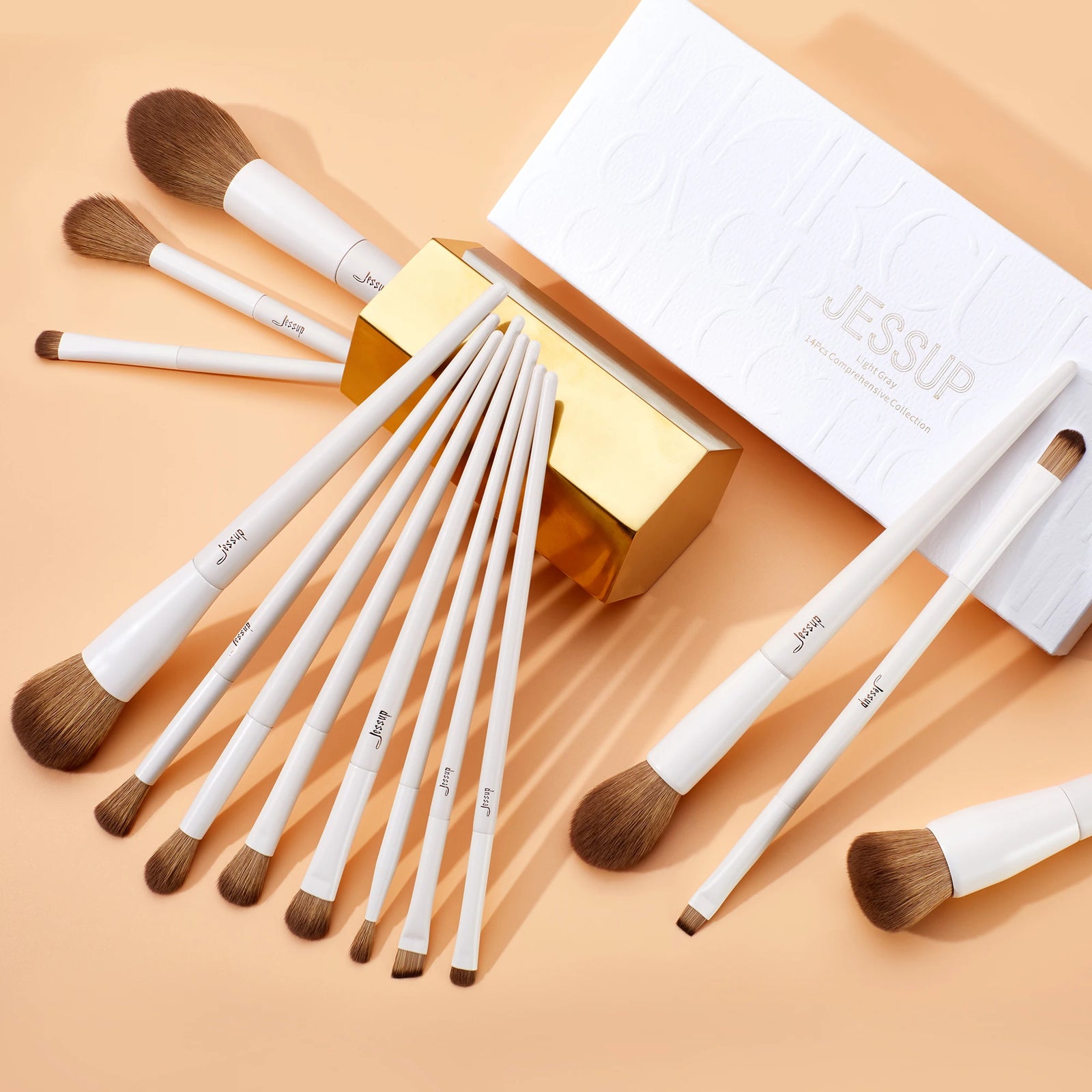 Makeup Brushes 10-14Pc Makeup Brush Set Synthetic Foundation Brush Powder Contour Eyeshadow Liner Blending Highlight T329