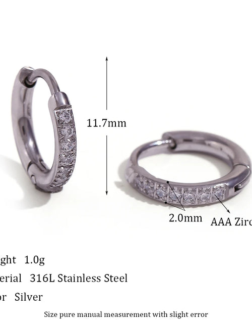 Load image into Gallery viewer, Waterproof Gold-Plated Round Earrings – Elegant Stainless Steel Hoops
