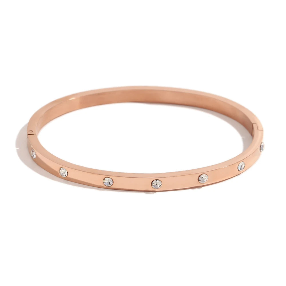 18K Gold Plated, Water Resistant , Dotted Bracelet Elegant Adjustable Jewelry