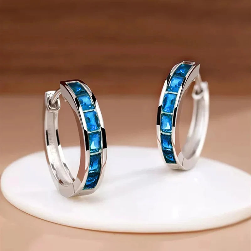 Classic Hoop Earrings for Women – Princess Square CZ