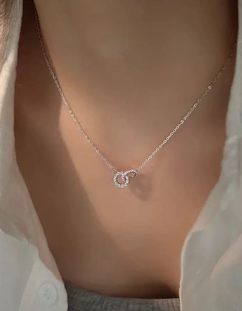 Load image into Gallery viewer, Stylish Double Circle Pendant Necklace
