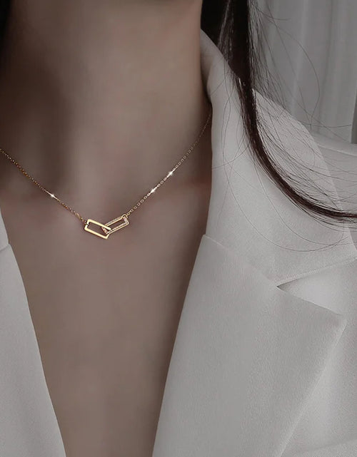 Load image into Gallery viewer, Stylish Double Circle Pendant Necklace

