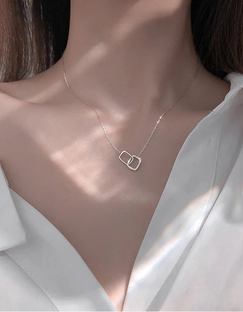 Load image into Gallery viewer, Stylish Double Circle Pendant Necklace
