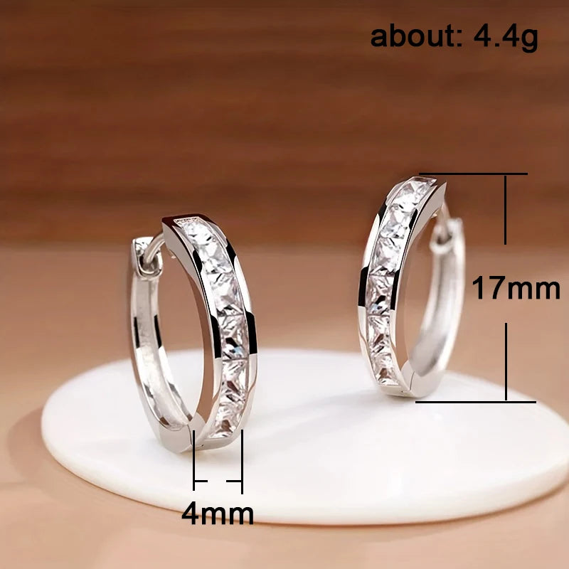 Classic Hoop Earrings for Women – Princess Square CZ