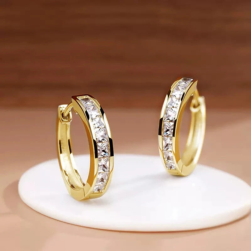 Classic Hoop Earrings for Women – Princess Square CZ