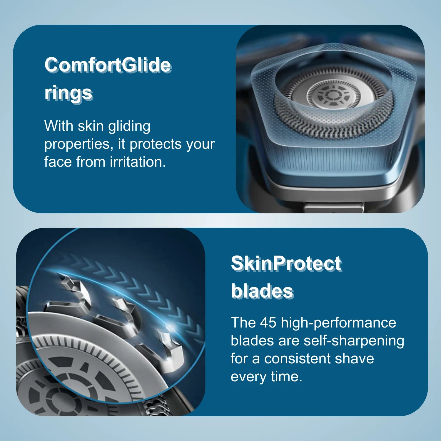Norelco Shaver 9000 S9502 Series, Dual Steel Precision Blades, Motion Control Sensor Comfortglide Rings, 360° Contour He