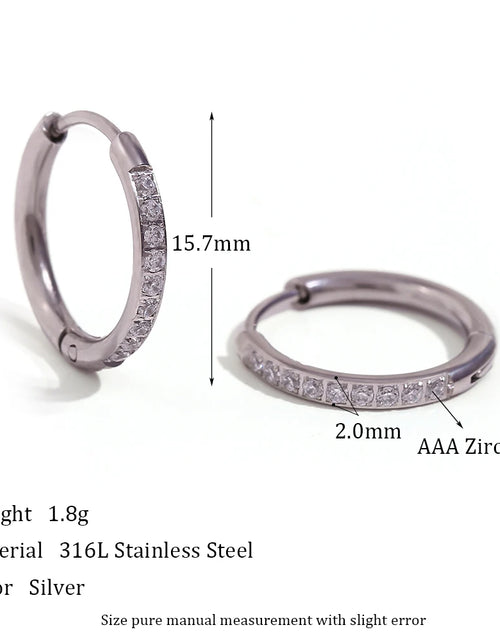 Load image into Gallery viewer, Waterproof Gold-Plated Round Earrings – Elegant Stainless Steel Hoops
