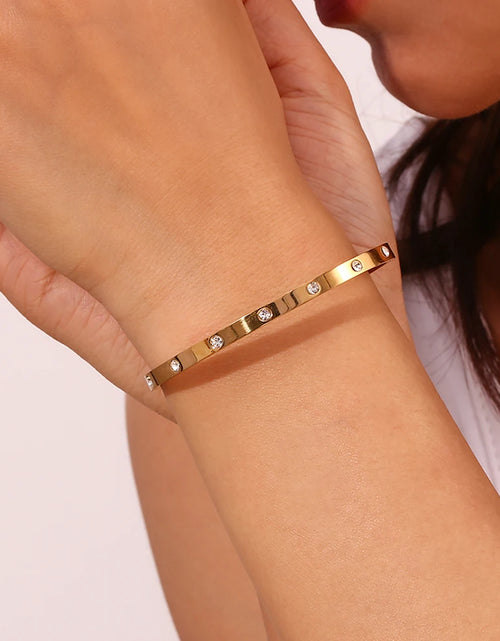Load image into Gallery viewer, 18K Gold Plated, Water Resistant , Dotted Bracelet Elegant Adjustable Jewelry
