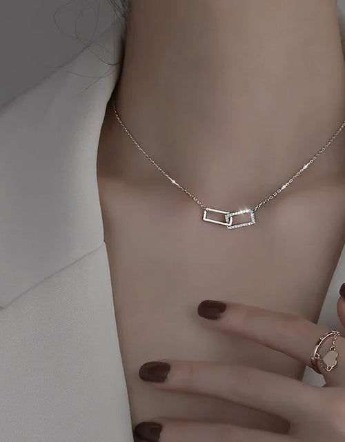 Load image into Gallery viewer, Stylish Double Circle Pendant Necklace
