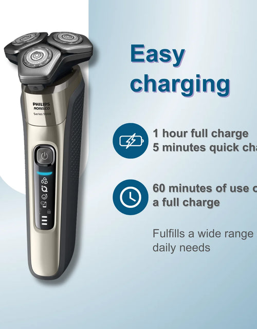 Load image into Gallery viewer, Norelco Shaver 9000 S9502 Series, Dual Steel Precision Blades, Motion Control Sensor Comfortglide Rings, 360° Contour He
