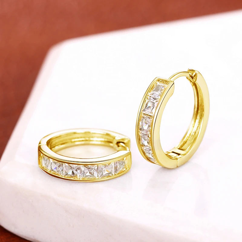 Classic Hoop Earrings for Women – Princess Square CZ
