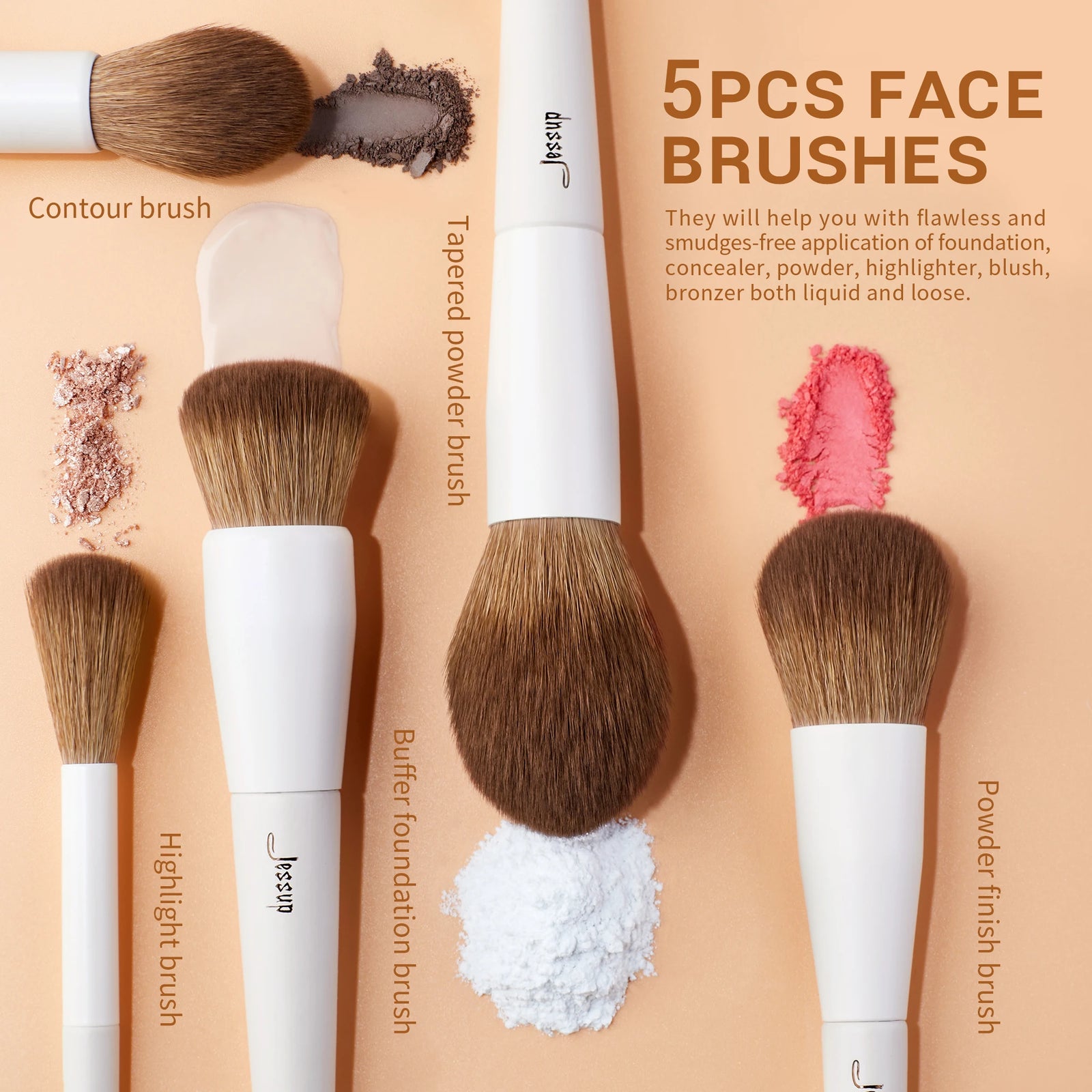 Makeup Brushes 10-14Pc Makeup Brush Set Synthetic Foundation Brush Powder Contour Eyeshadow Liner Blending Highlight T329