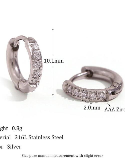 Load image into Gallery viewer, Waterproof Gold-Plated Round Earrings – Elegant Stainless Steel Hoops
