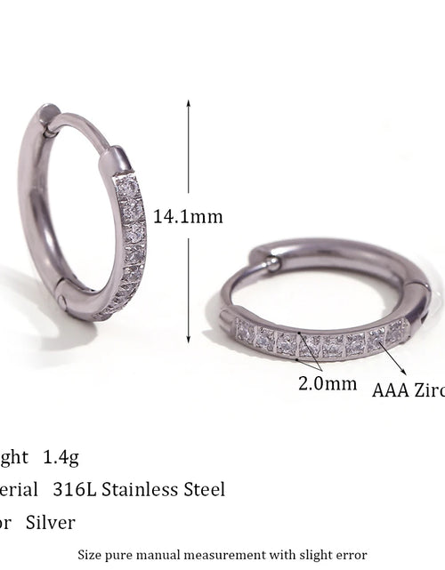 Load image into Gallery viewer, Waterproof Gold-Plated Round Earrings – Elegant Stainless Steel Hoops
