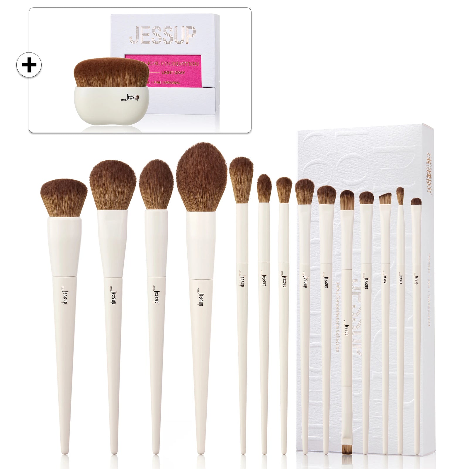 Makeup Brushes 10-14Pc Makeup Brush Set Synthetic Foundation Brush Powder Contour Eyeshadow Liner Blending Highlight T329
