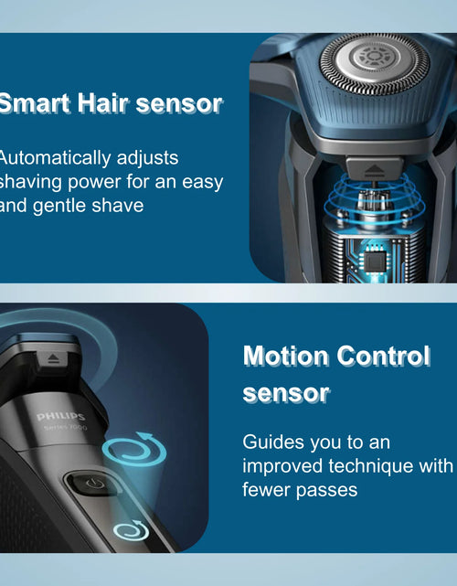 Load image into Gallery viewer, Norelco Shaver 9000 S9502 Series, Dual Steel Precision Blades, Motion Control Sensor Comfortglide Rings, 360° Contour He
