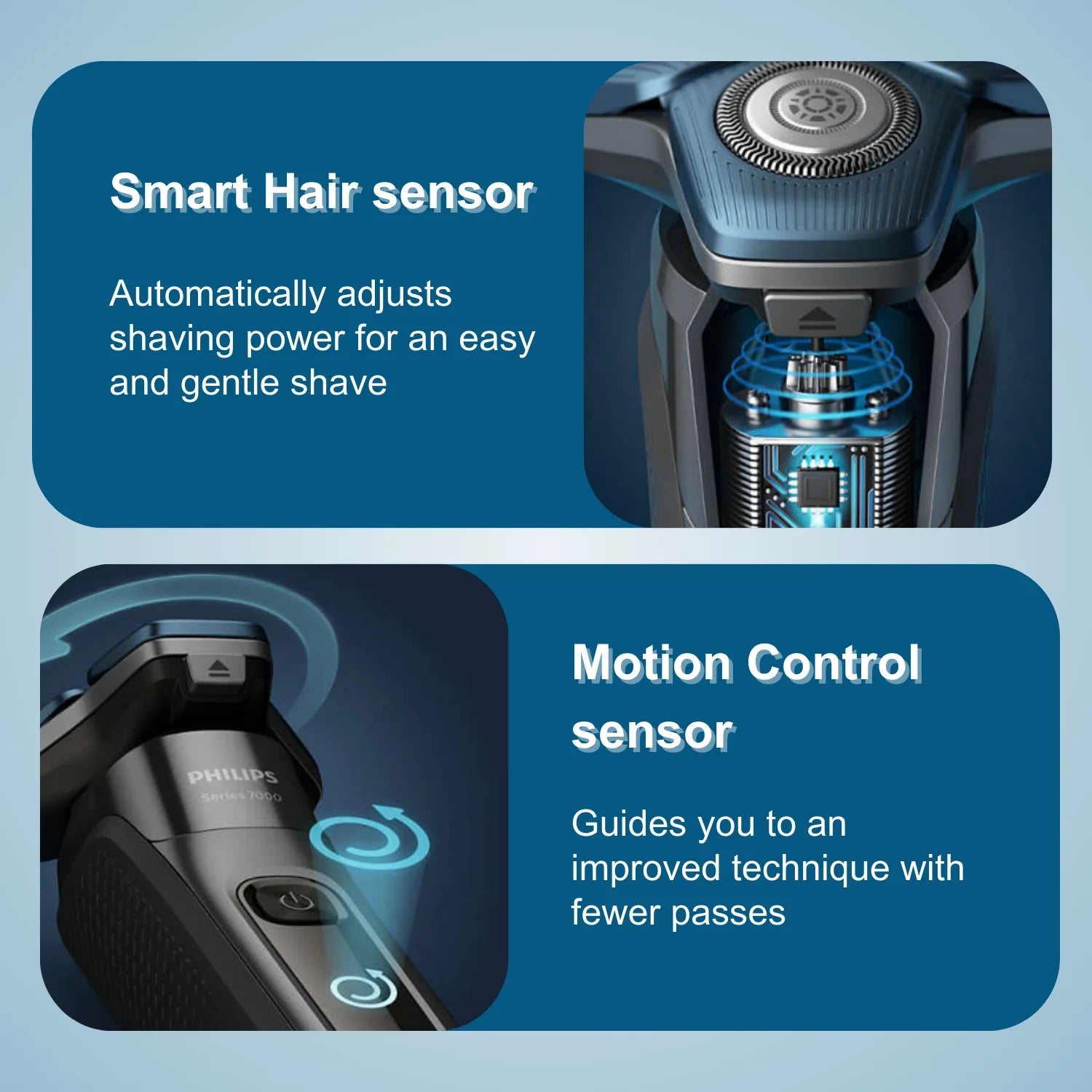 Norelco Shaver 9000 S9502 Series, Dual Steel Precision Blades, Motion Control Sensor Comfortglide Rings, 360° Contour He