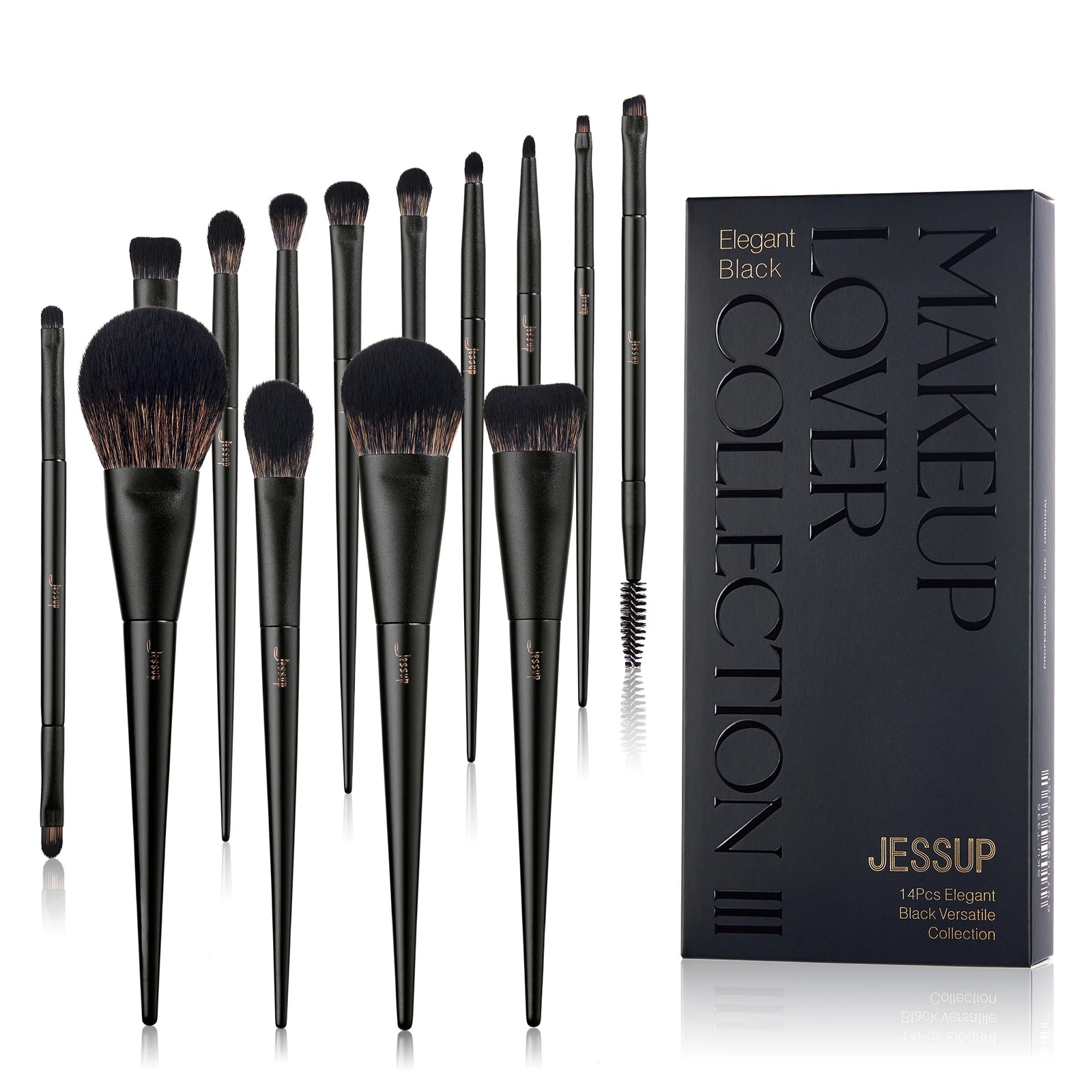 Makeup Brushes 10-14Pc Makeup Brush Set Synthetic Foundation Brush Powder Contour Eyeshadow Liner Blending Highlight T329