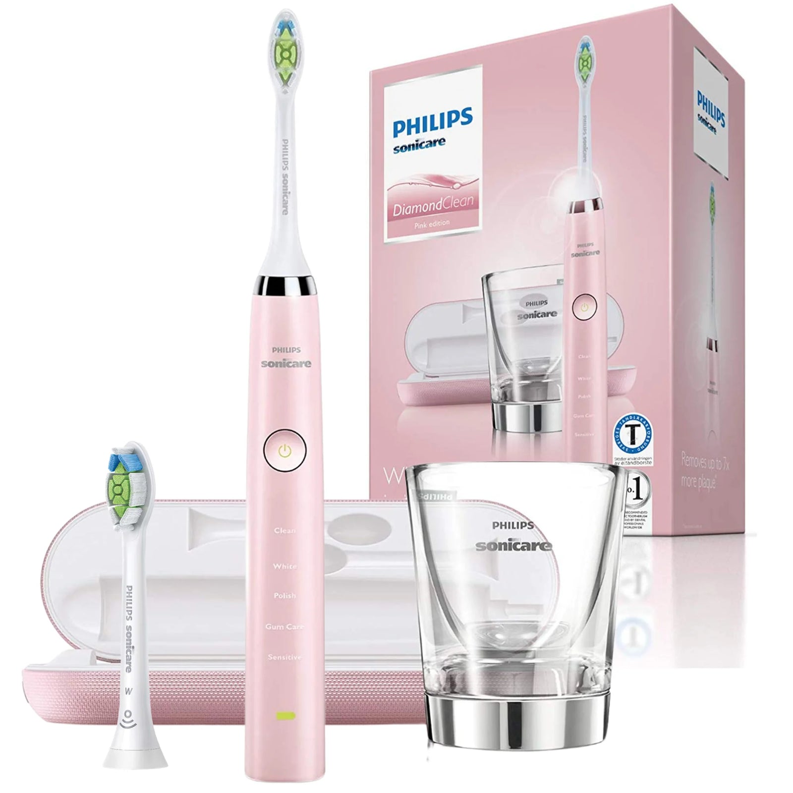 Sonicare Diamond Clean HX9362 Electric Toothbrush Handle,Equipped with a Travel Charging Case and Two Brush Heads