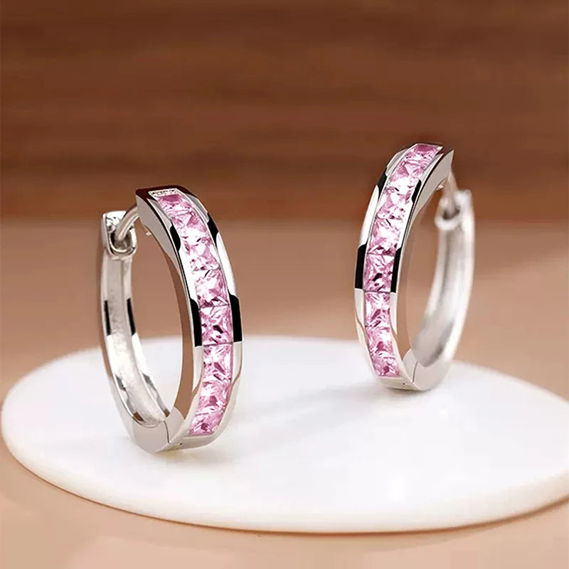 Classic Hoop Earrings for Women – Princess Square CZ