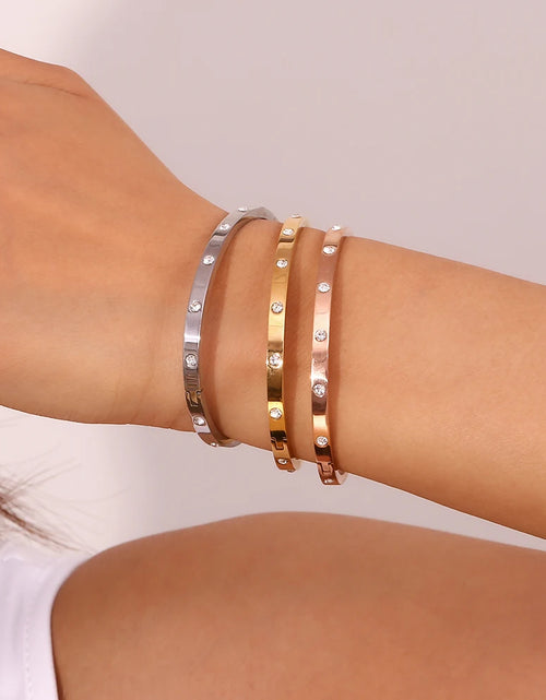 Load image into Gallery viewer, 18K Gold Plated, Water Resistant , Dotted Bracelet Elegant Adjustable Jewelry
