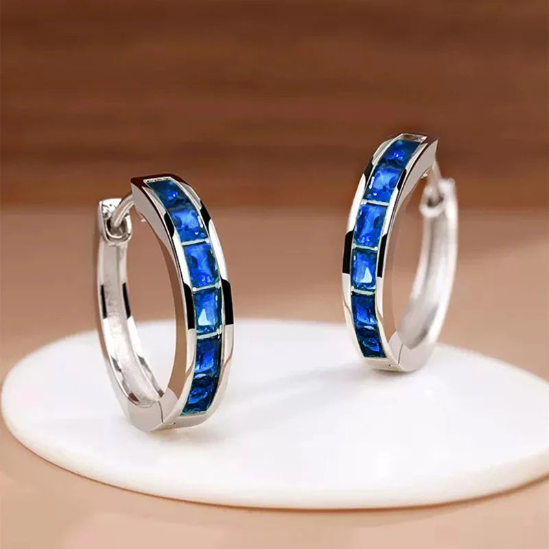 Classic Hoop Earrings for Women – Princess Square CZ