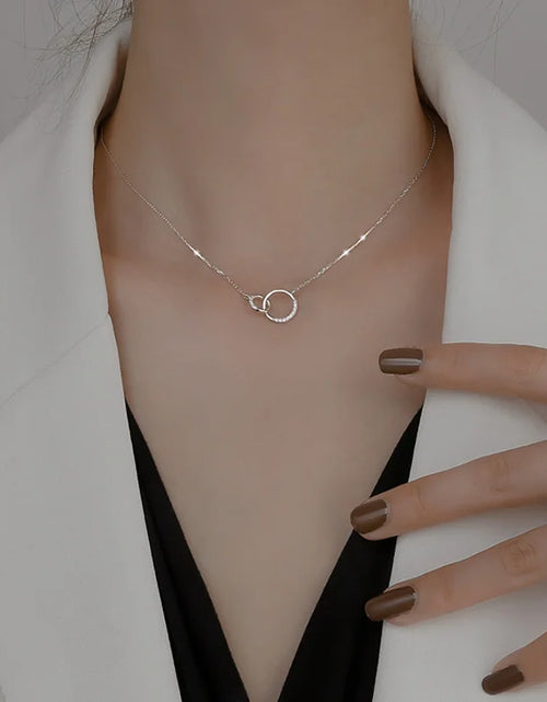 Load image into Gallery viewer, Stylish Double Circle Pendant Necklace
