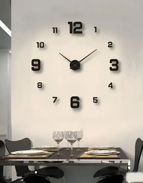 Load image into Gallery viewer, Creative Frameless DIY Wall Clock Wall Decal Home Silent Clock Living Room Office Wall Decoration
