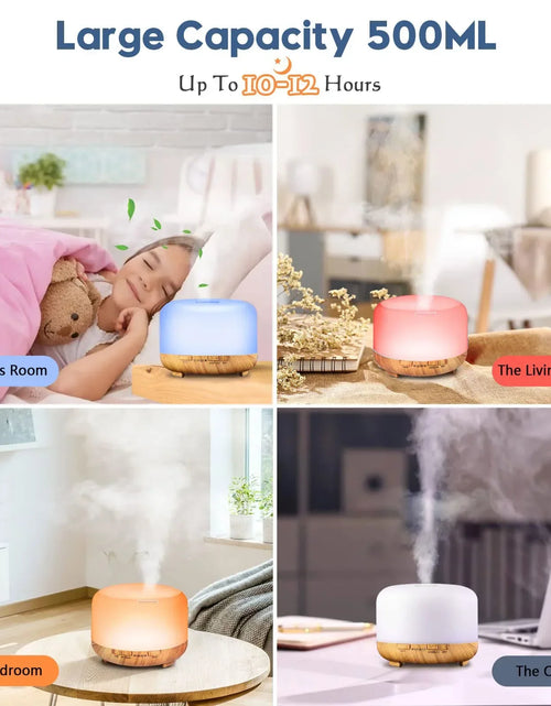 Load image into Gallery viewer, Ultrasonic Aroma Humidifier with Remote &amp; LED Light
